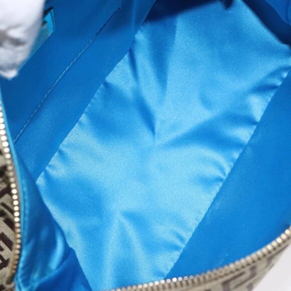 FENDI Zucchino Canvas Hand Bag Black Brown 8BR573 Auth mr1354 - Picture 2 of 14